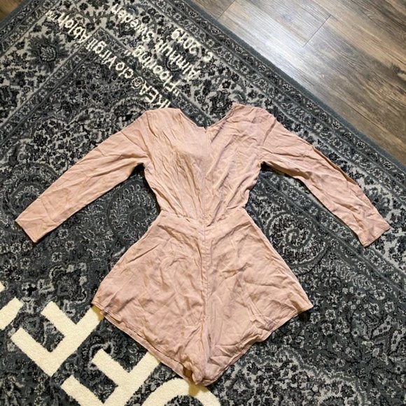 Sabo Skirt Mauve Front Tie Romper - Picture 3 of 3